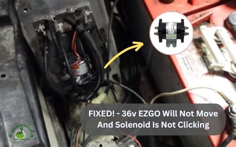 36v ezgo will not move and solenoid is not clicking. Jun 1, 2014. #1. I have a EZGO PDS golf cart that does not move after installing new batteries. Date code h1606. New batteries 36 volt unit. Fully charged the unit. Step on pedal and golf cart does not move in forward or reverse. Reverse beeper works for reverse. Try to diagnose got the unit to response with one beep. 