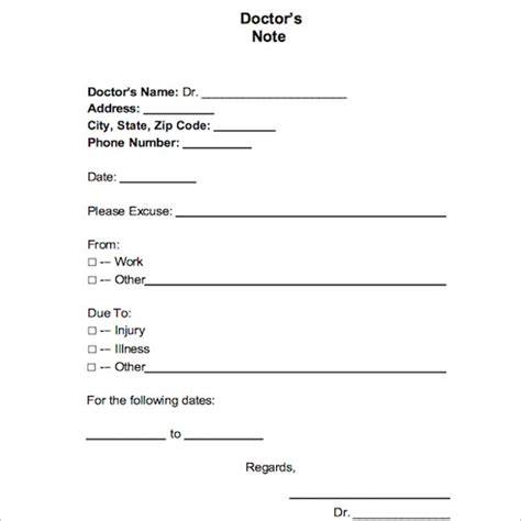 37 Doctors Note Template Free Pdf Word Examples