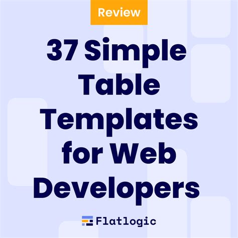 37 Simple And Useful Table Templates Examples For Web Developers Flatlogic Blog