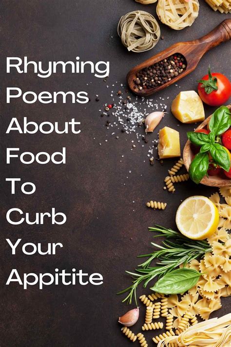 37 Rhyming Poems About Food To Curb Your Rhyming Words For Food - Rhyming Words For Food