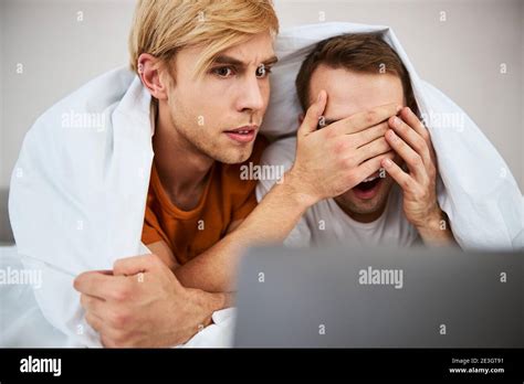 376 Couple Watching Scary Movie Premium High Res Photos