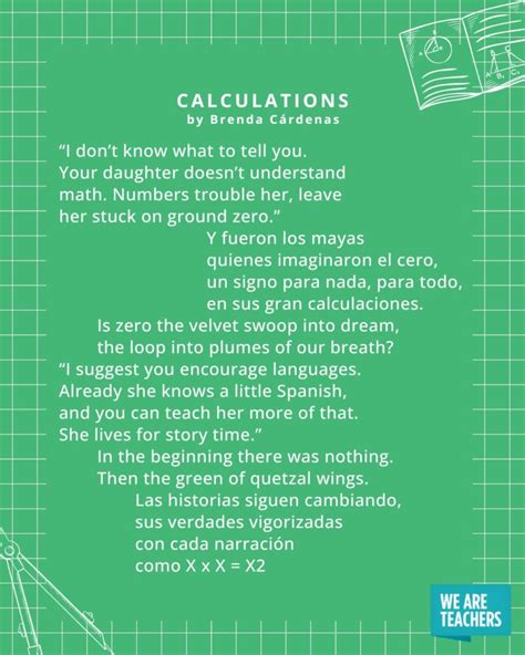 38 Math Poems for Students in All Grade Levels We Are Teachers Math