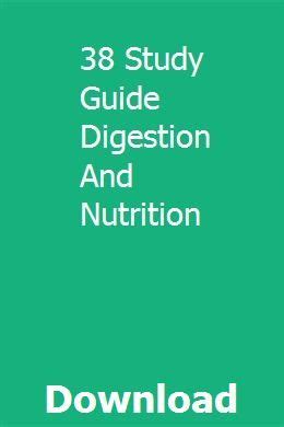 38 study guide digestion and nutrition. - Rvision trail lite c21 rbh owners manual.