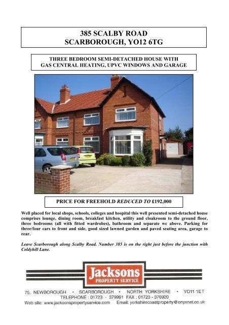 385 scalby road scarborough, yo12 6tg - Jacksons Property Service