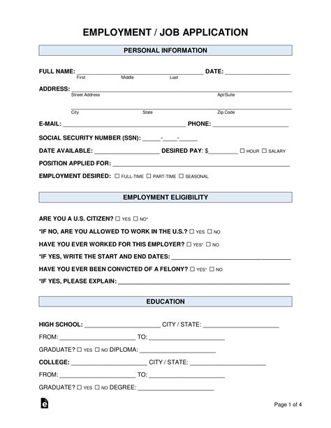 39+ Basic Job Application Forms (Free Templates) Word, PDF