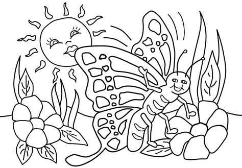 39+ Spring Coloring Pages Printable Gif Infortant Document