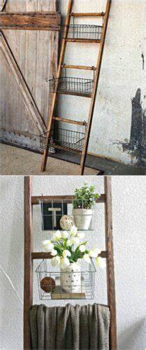 39 Creative Wooden Ladder Ideas - Sad To Happy Project - raincitystudios.com