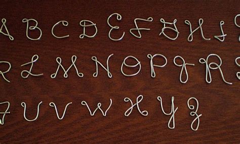 39 Wire Letters with DIY Instructions Guide Patterns