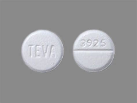 TEVA/3925. Description. Round, White, Scored. Rating. AB. Package Details. 100 Tablets/Bottle NDC 00172-3925-60 500 Tablets/Bottle NDC 00172-3925-70. Product Materials. Full Prescribing Information, including Boxed Warning and Medication Guide. FDA Approval Letter. Diazepam Tablets, USP CIV . Close. 