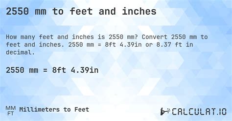 39in To Feet