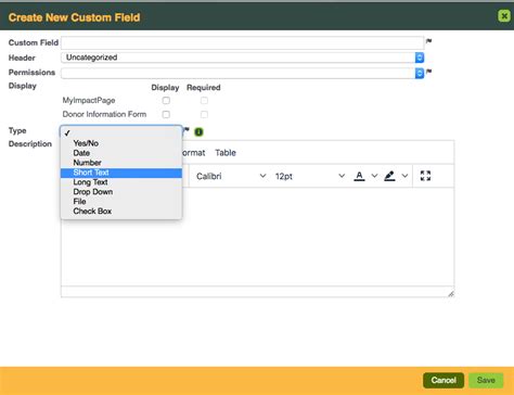 3A Donor Information Form Custom Fields Part 2 Donor Impact Trial Guide