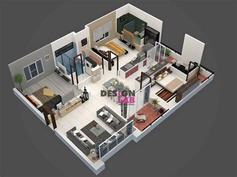 3bhk interior rendering ( modeling completed) - Freelance Job in 3D ... - muktibox.com