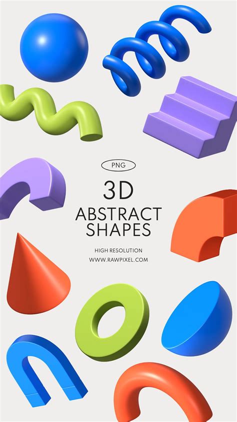 3D Abstract Shapes Collection - IconScout - muktibox.com
