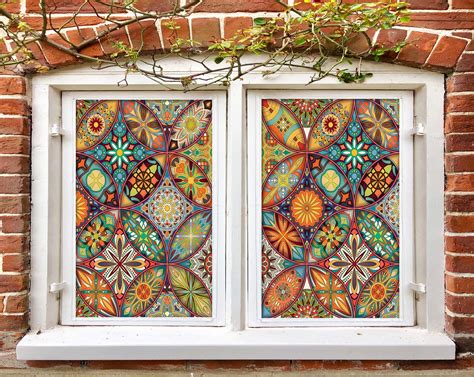 3D Beautiful Pattern 213 Window Film Print Sticker Cling Stained Glass