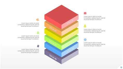 3D Block Layers Infographic PowerPoint Template CiloArt