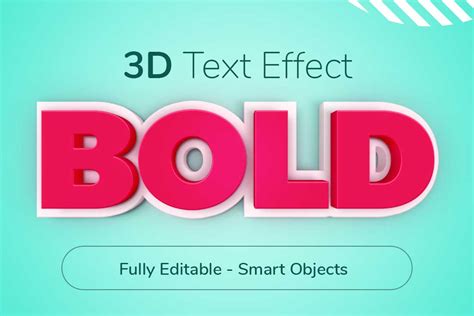 3D Bold Text Effect Free PSD Grapbox™ Free Digital Asset
