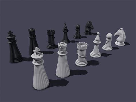 3D CHESS SET STL Files for 3D Printers Etsy