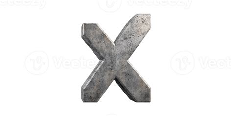 3D Concrete Letter X. Industrial Design And Typography ... - Vecteezy - muktibox.com