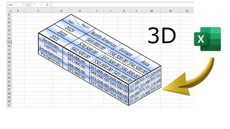 3D Data Table Excel Template