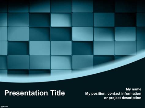 3D Design Free 3D Blue Blocks PowerPoint Template, 3D Powerpoint Bac…