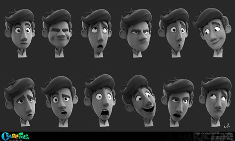 3D Expression Sheets Characters Design