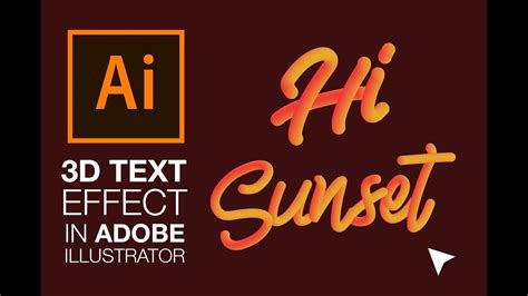 3D Gradient Text Effect Adobe Illustrator Easy Tutorial YouTube
