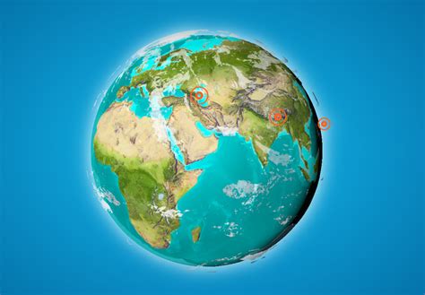3D Interactive Globe Earth 3D Map. 