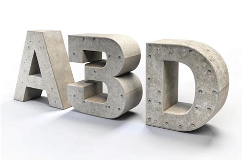 3d Letters Concrete - Etsy - muktibox.com