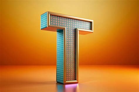 3D Letter T for Modern and Dynamic Visuals Premium AI generated image