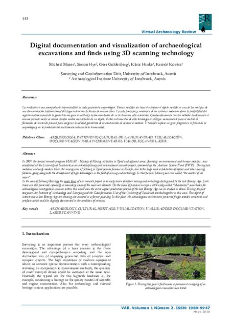 3D monitoring of Paleolithic archaeological excavations using ... - wintechmobiles.com