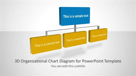 3D Organizational Chart for PowerPoint SlideModel