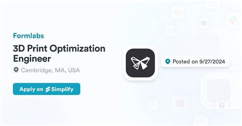 3D Print Optimization Engineer | Formlabs - muktibox.com