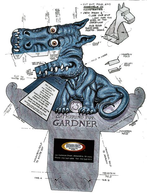 3D Paper Dragon Printable