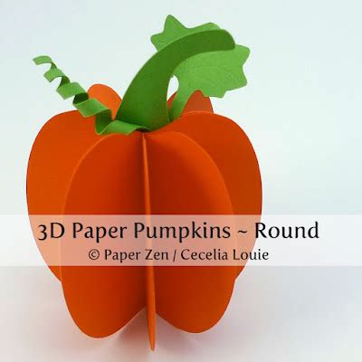 3D Paper Pumpkins Free Patterns PaperZen