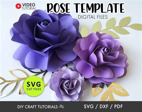 3D Paper Rose Svg Free 190+ SVG File for Cricut