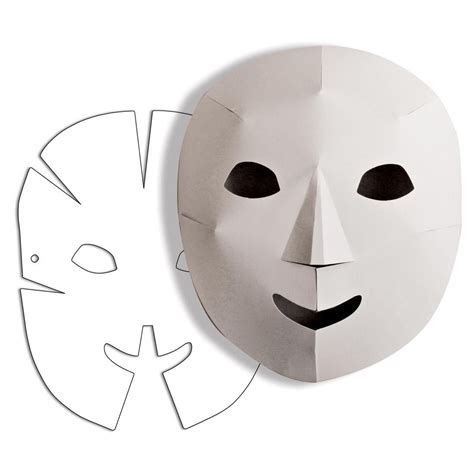 3D Paper or Cardboard Masks How to Make Paper Masks with Printable Masks for kids, children