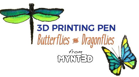 3D Pen Beginner Butterfly and Dragonfly Project in 2021 Pen projects