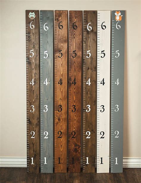 3D Personalized Growth Chart Wood Growth Chart Wall Ruler Growth Chart
