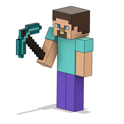3D Printable Minecraft steve model by Rick