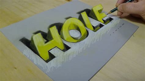 3D Step By Step Drawings How to Draw Cool 3D Letters Popping Out of