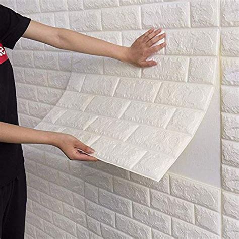 3D Tile Brick Wall Sticker Prevent Impact Self-Adhesive …