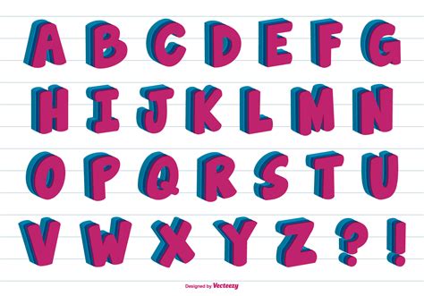 3D Vector Alphabet 117783 Vector Art at Vecteezy