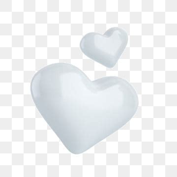3D White Heart 카톡테마