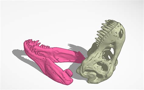 3D design t-rex Tinkercad