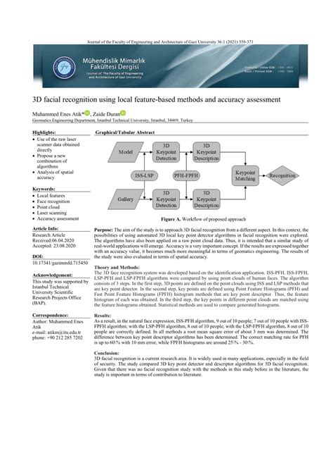 3D facial recognition using local feature-based methods and.