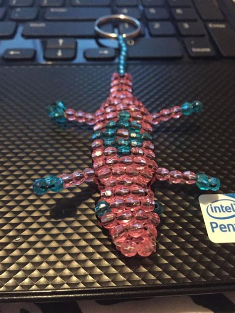 3D lizard keychain by Ayeallison Kandi Photos on Kandi Patterns