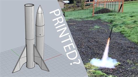 3D printed and assembled a model rocket. rocketry