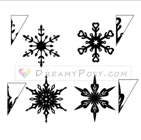 3D snowflake template and tutorial, giant and small sizes Christmas