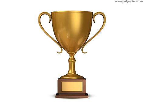 3D trophy symbol PSD template PSDgraphics