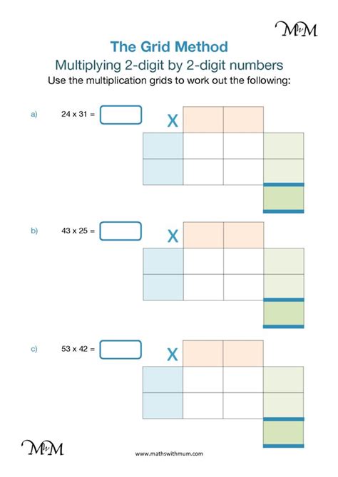 3Digit by 2Digit Multiplication with Grid Support (A)